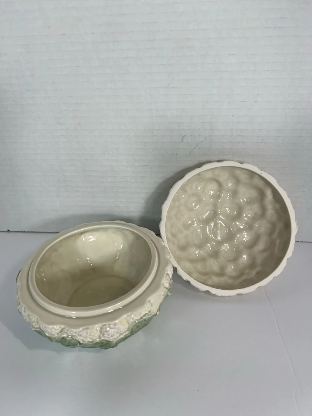 Vintage Fitz and Floyd Cauliflower Covered Serving Bowl 1984